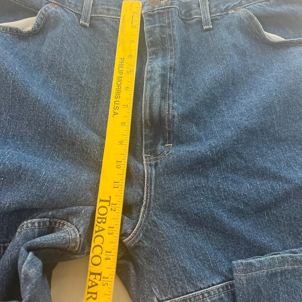 Dickies‎ Men's Carpenter Jeans 44x28 Heavy Denim Straight Wide Leg Altered READ